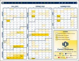 UCO Academic Calendar 2021 22