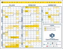 UCO Academic Calendar 2022 23